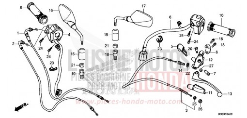 HANDLE LEVER/SWITCH/CABLE/MIRROR CBF125NAJ de 2018